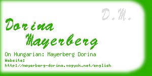 dorina mayerberg business card